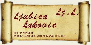 Ljubica Laković vizit kartica